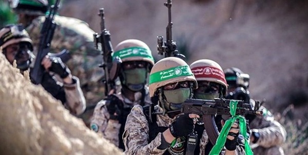 رزمایش نیروهای مقاومت در غزه