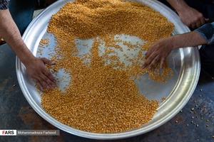  اعضای گروه جهادی سدرة المنتهی لپه ها را پاک می کنند./ آشپزخانه دانشگاه شیراز