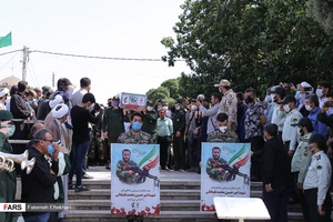 تشییع پیکر شهید مدافع وطن  امیرحسین علیخانی در قزوین