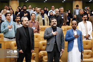 محمدمهدی اسماعیلی وزیر فرهنگ و ارشاد اسلامی در اختتامیه جشنواره ملی رسانه‌های ایران