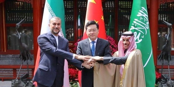 وزرای خارجه ایران، چین و عربستان سعودی