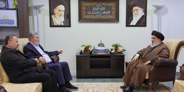 نصرالله و رهبران مقاومت فلسطین