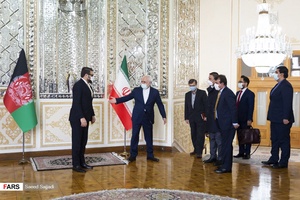 دیدار حمدالله محب، مشاور امنیت ملی رئیس جمهور افغانستان و هیات همراه با محمدجواد ظریف وزیر امور خارجه