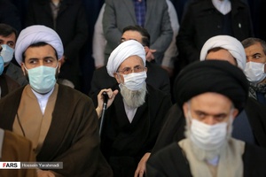 حضور شخصیت های حوزوی در مراسم وداع با پیکر آیت الله مصباح یزدی