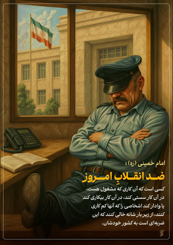 امام خمینی (ره) :
ضد #انقلاب امروز کسی است که آن کاری که مشغول هست در آن کار سستی کند، در آن کار بیکاری کند یا وادار کند اشخاصی