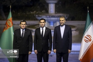 دیدار سردار بردی محمداف معاون رئیس جمهور و رشید مردوف وزیر خارجه ترکمنستان با امیرعبداللهیان وزیر امور خارجه 