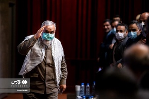 سردار محمدرضا نقدی معاون هماهنگ‌کننده سپاه پاسداران در آیین اختتامیه نخستین جشنواره ملی «ترجمان فتح»