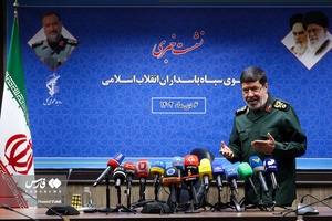 نشست خبری «سردار رمضان شریف»  سخنگو و مسئول روابط عمومی کل سپاه پاسداران انقلاب اسلامی 
