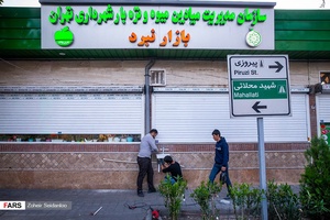 بازار تره بار "نبرد" واقع در خیابان نبرد یکی از اماکن پرتردد برای نصب روشویی بوده است تا مراجعین برای رعایت بهتر و بیشتر بهداشت، دستان خود را بشورند.