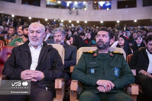 سردار حسن زاده و ناصر ابوشریف در اجتماع بزرگ «بسیجیان بدون مرز»