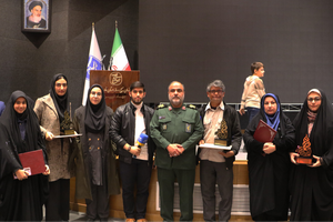 سردار جمالی جانشین فرماندهی سپاه فجر استان فارس در جمع برگزیدگان خبرگزاری فارس در هفتمین جشنواره ابوذر فارس