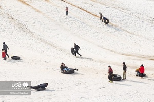 تیوپ سواری در دامنه کوه میشو