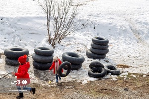 تیوپ سواری در دامنه کوه میشو