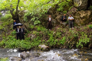 بارش باران در  چهارمین جشنواره توت‌فرنگی روستای شیان