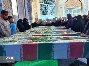 تشییع باشکوه 5 شهید گمنام در زاهدان