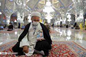 آئین وداع با پیکر شهید «نسیم افغانی»/ رواق امام خمینی حرم مطهر رضوی 