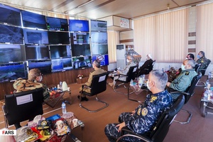 اتاق فرماندهی عملیات مرحله اصلی تمرین بزرگ رزم پهپادی ارتش