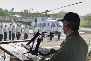 سخنرانی سردار محمد شرفی؛ جانشین معاون هماهنگ‌کننده نیروی انتظامی در مراسم تشییع پیکر شهدای خلبان نیروی انتظامی  /ستاد هواناجا