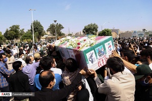 تشییع پیکر شهید مدافع وطن  امیرحسین علیخانی در قزوین